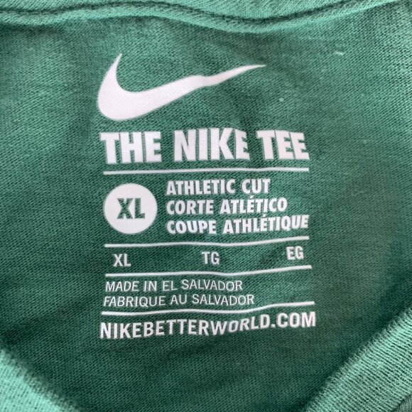 Nike Stop Talking Green Short Sleeve Crewneck Shirt Mens XL - Picture 3 of 4